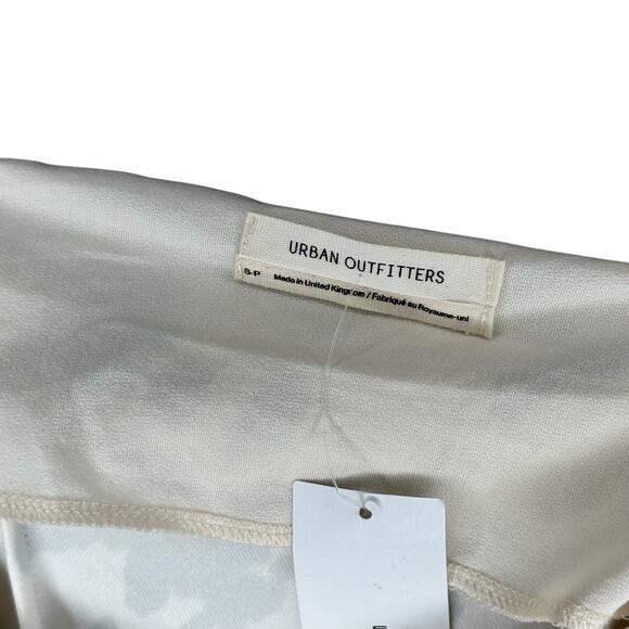 URBAN OUTFITTERS Cow Pattern Sateen Mini Dress Women's Size Small Cream Brown - Picture 6 of 7